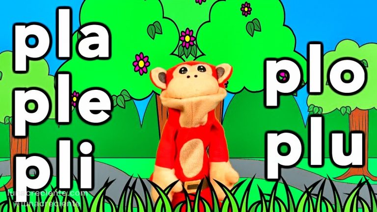 Sílabas pla ple pli plo plu - El Mono Sílabo - Videos Infantiles - Educación para Niños #